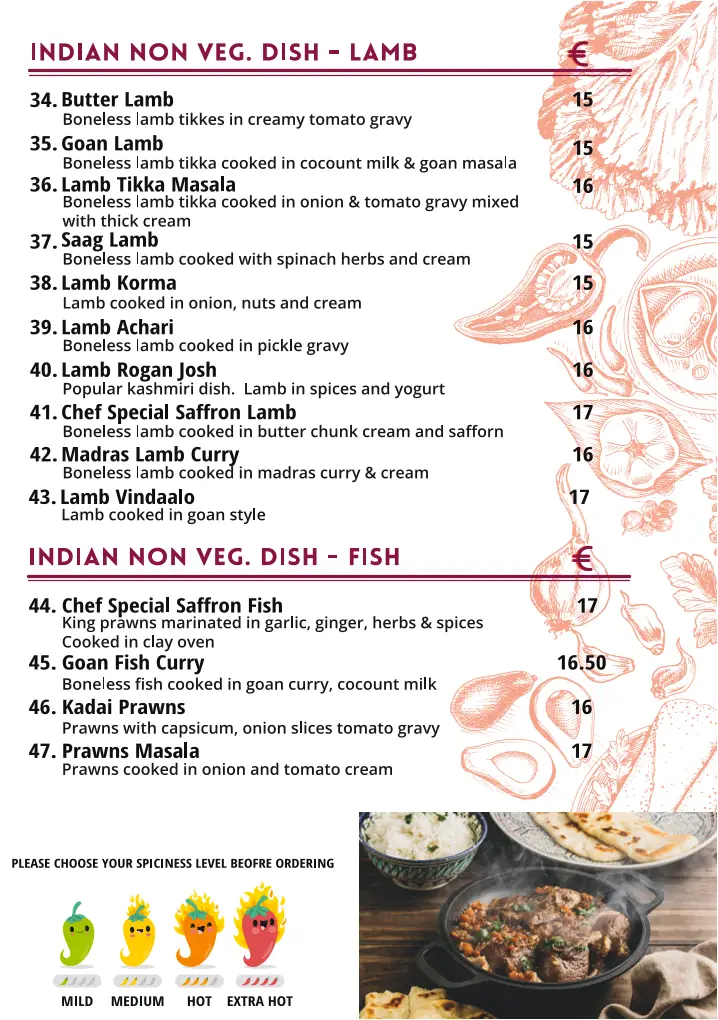 Menu_SAFFRRON INDIAN RESTAURANT_Arrifes_immagine_2