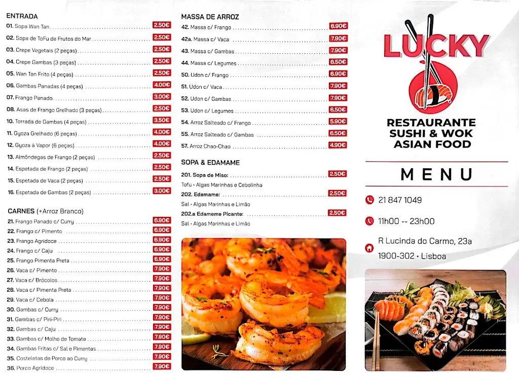 Menu_LUCKY SUSHI & WOK （幸运小馆）_Alto do Pina_immagine_2
