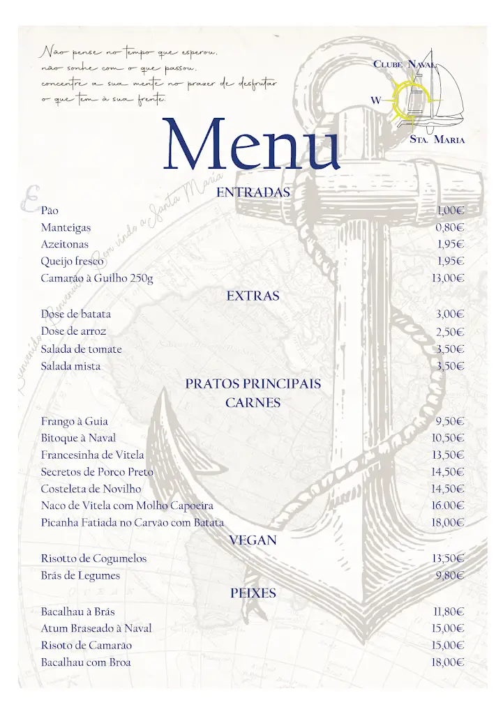 Menu_Clube Naval Bar / Restaurante_Vila do Porto_image_2