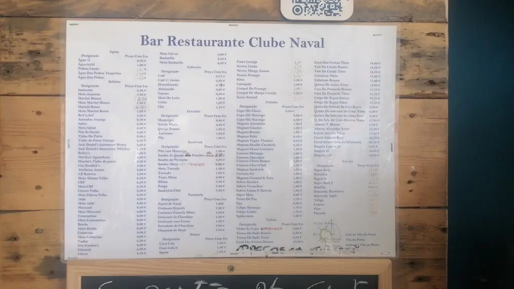 Menu_Clube Naval Bar / Restaurante_Vila do Porto_image_4