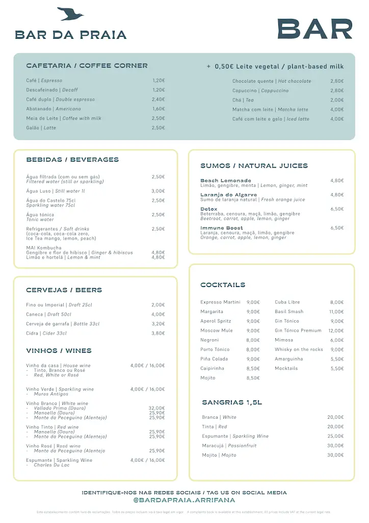 Menu_BAR DA PRAIA DA ARRIFANA_Arrifana_immagine_2