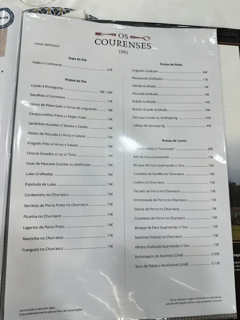 Menu_Os Courenses_Alvalade_immagine_1