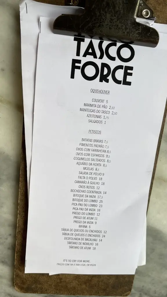 Menu_Tasco Force_Alvalade_image_1