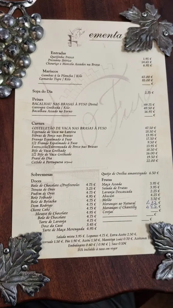 Menu_Restaurante O Fuso_Arruda Dos Vinhos_immagine_4