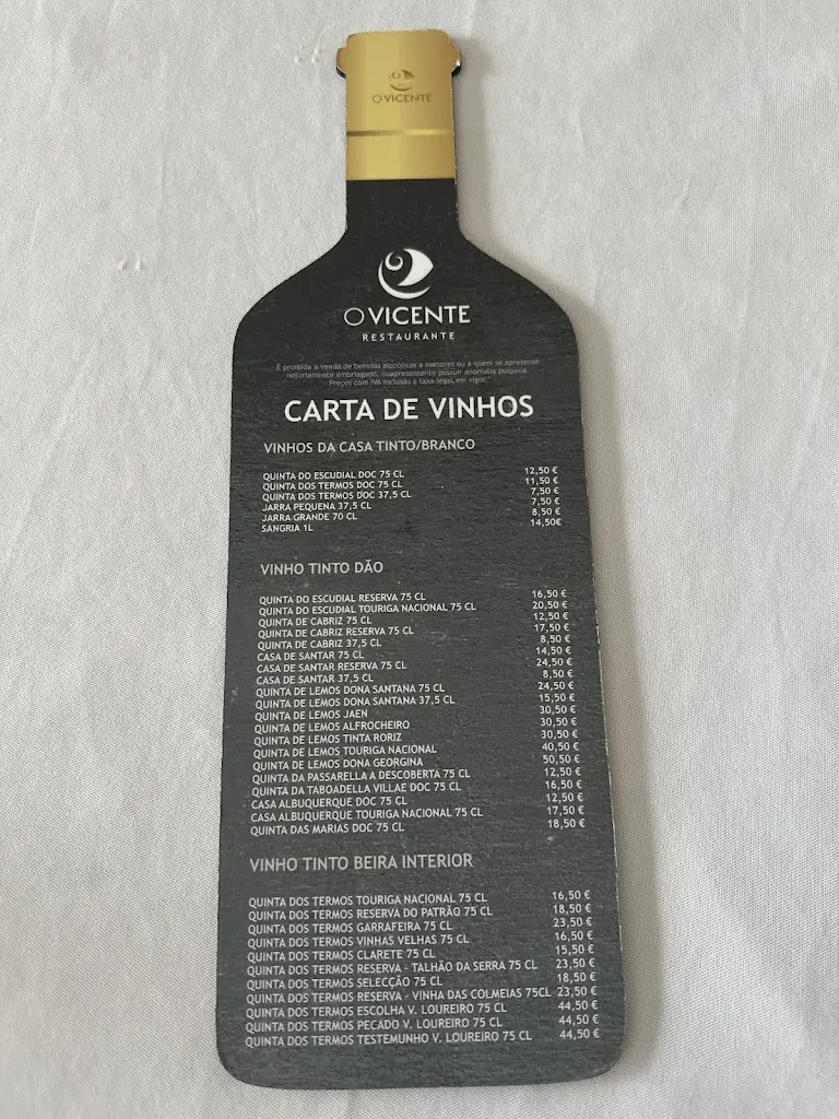 Menu_O Vicente_Alvoco da Serra_immagine_1