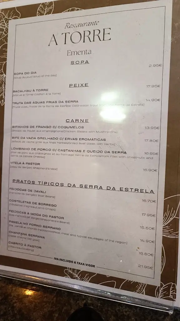 Menu_Restaurante A TORRE_Alvoco da Serra_immagine_3
