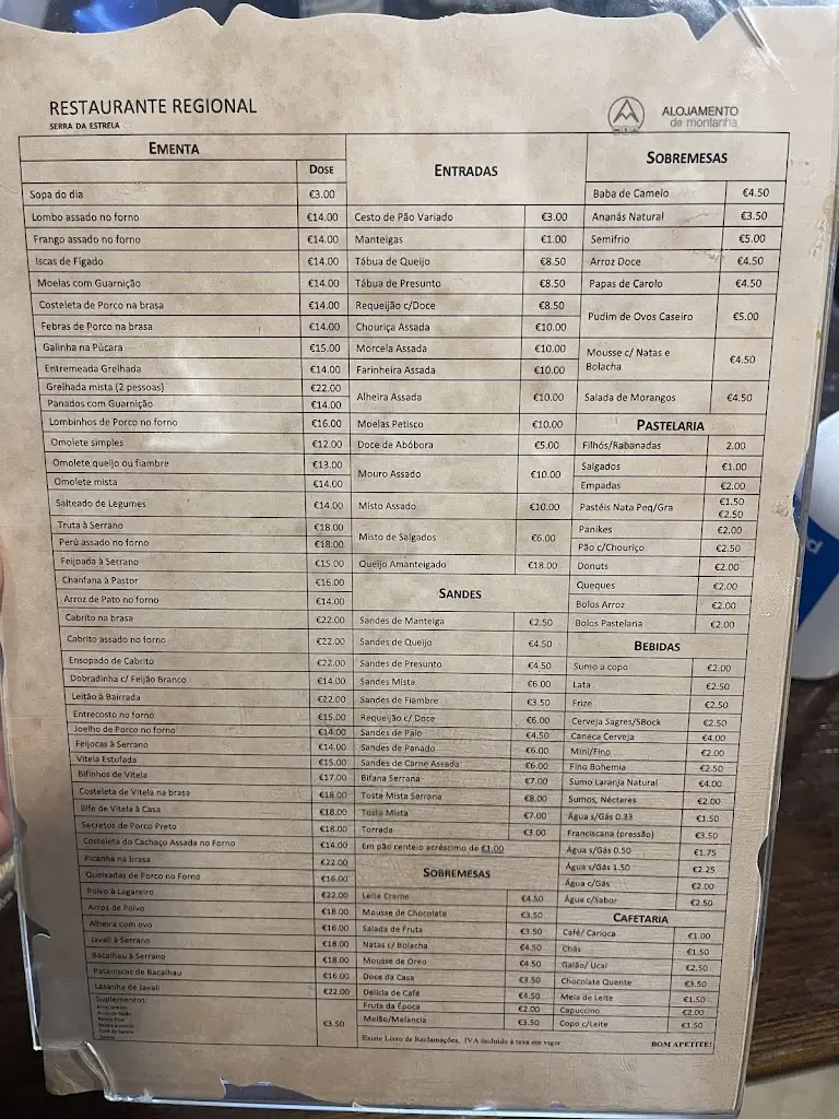 Menu_Restaurante Alta Clube_Alvoco da Serra_immagine_1