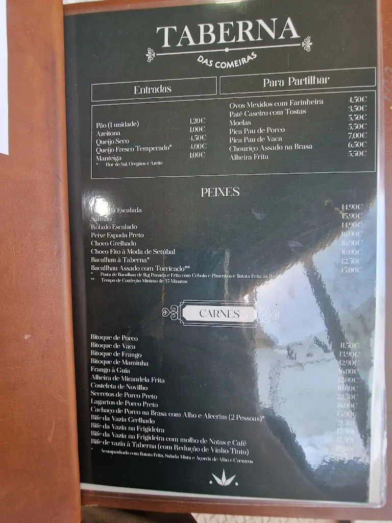 Menu_Taberna das Comeiras_Aveiras de Baixo_immagine_1