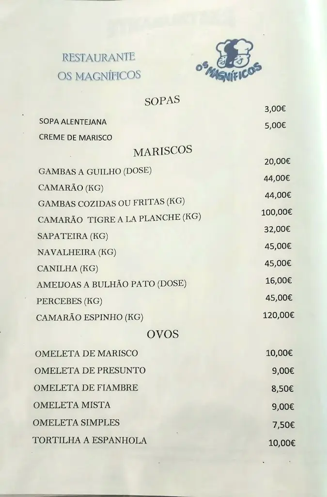 Menu_Restaurant Magnificos_Alverca do Ribatejo_immagine_2