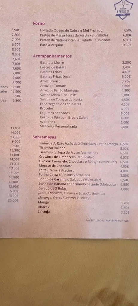 Menu_Taberna A Preciosa_Ameixoeira_immagine_1