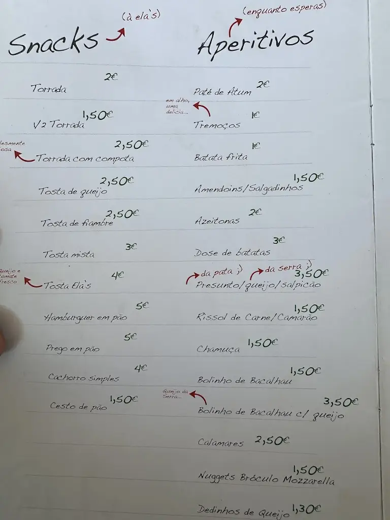 Menu_Ela’s Petiscos Bar_Arcozelo_immagine_3