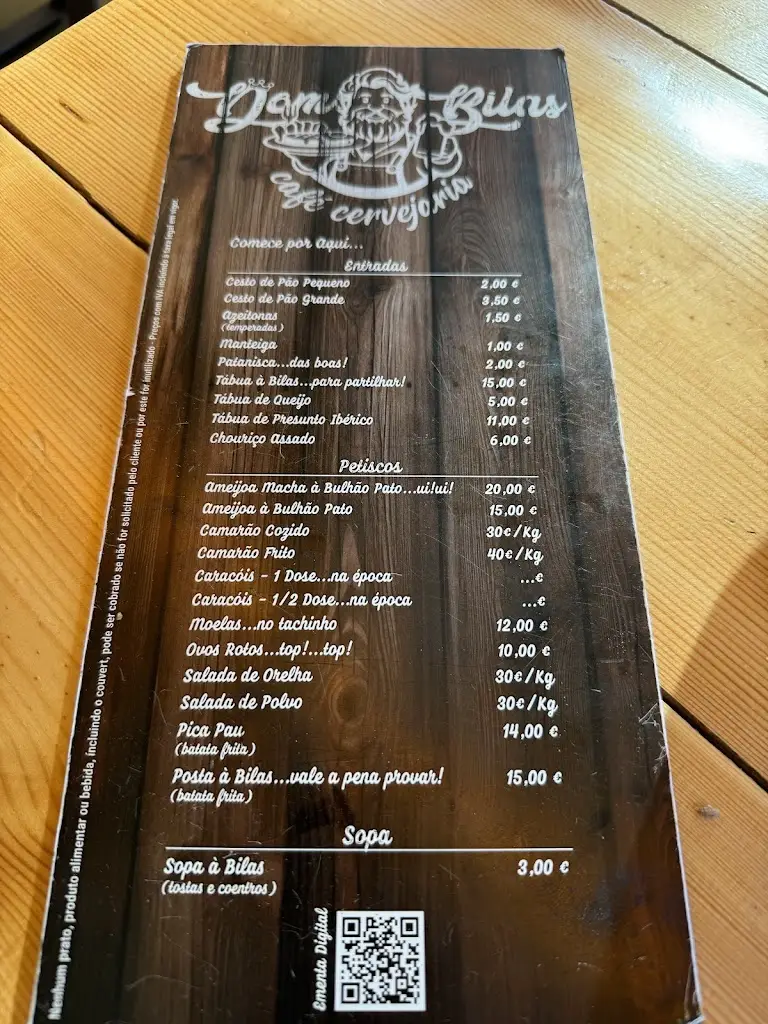 Menu_Dom Bilas Sobreiro_Azueira_immagine_2