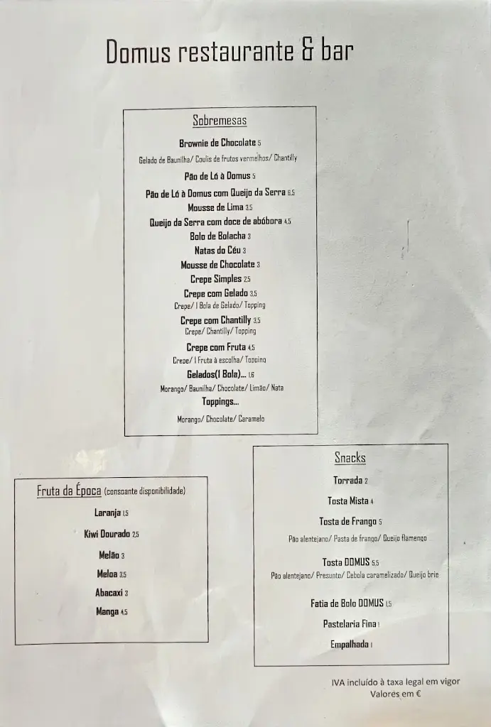 Menu_DOMUS Restaurante & Bar_Anadia_immagine_3