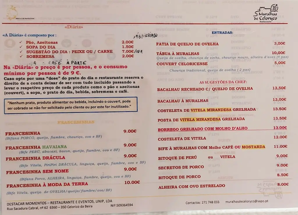 Menu_Muralhas de Celorico_Baraçal_immagine_2