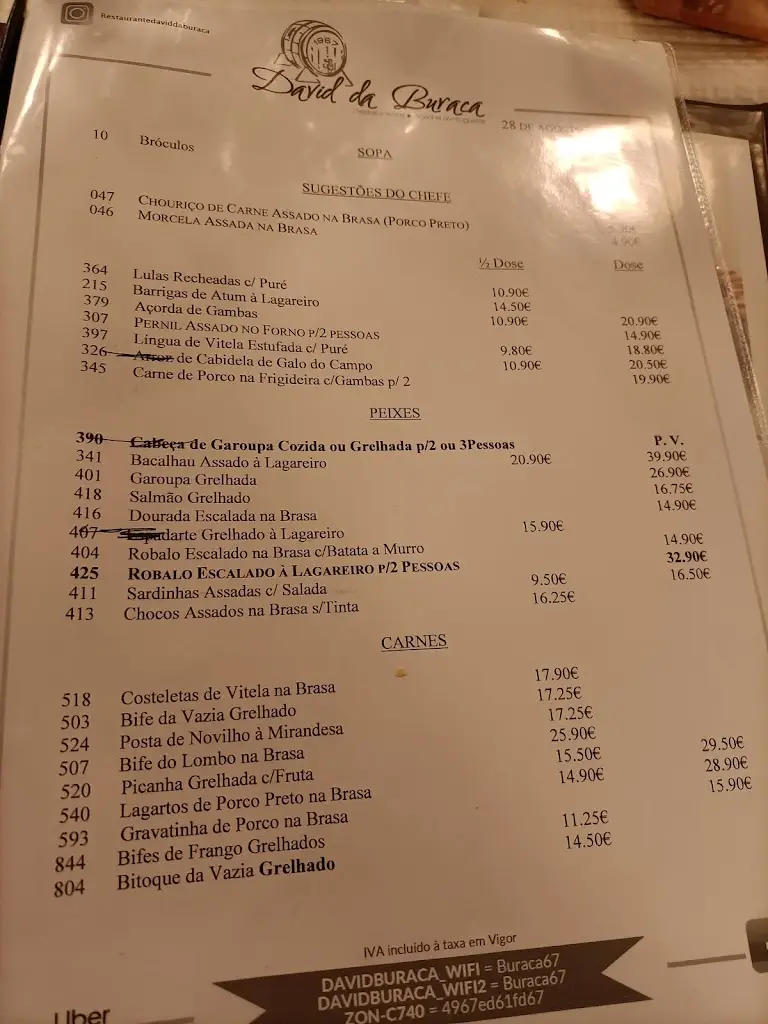 Menu_David da Buraca_Buraca_imagen_1