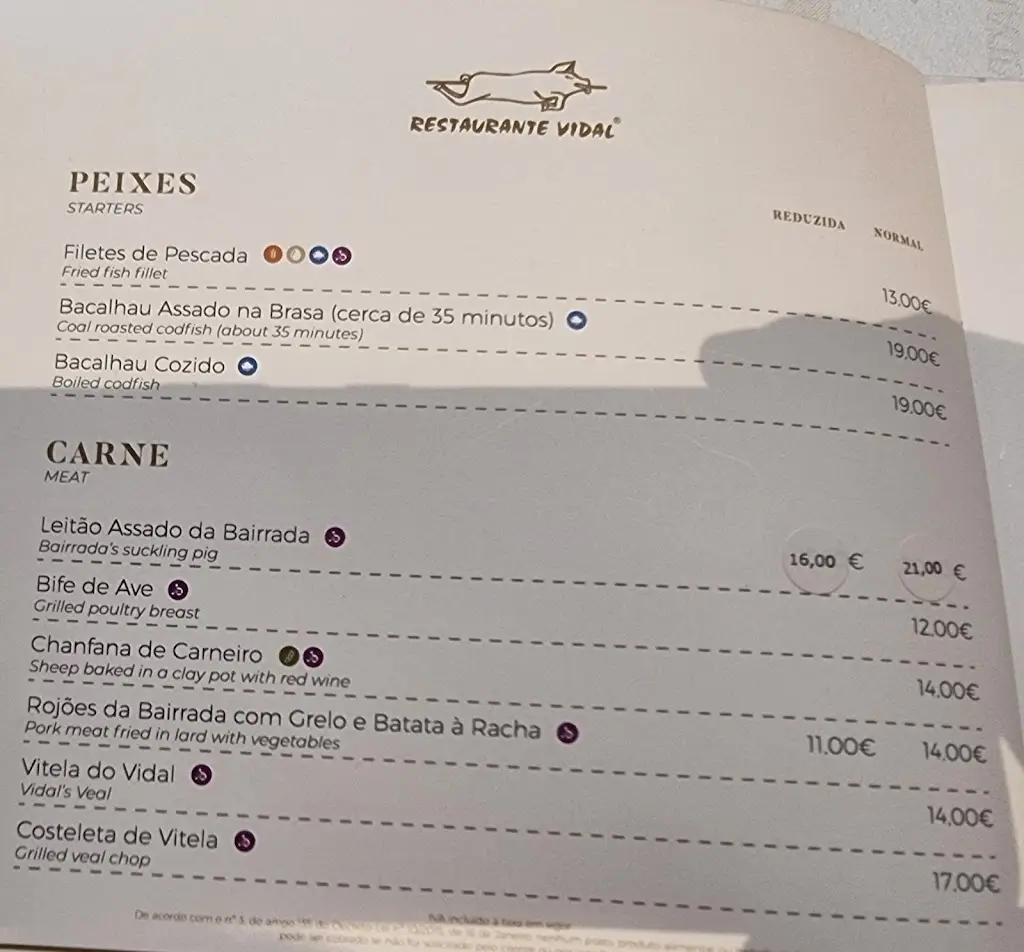 Menu_Restaurante Vidal_Aguada de Cima_immagine_1