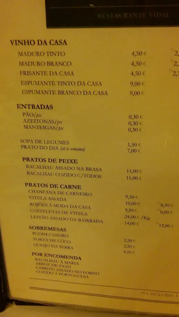 Menu_Restaurante Vidal_Aguada de Cima_immagine_4