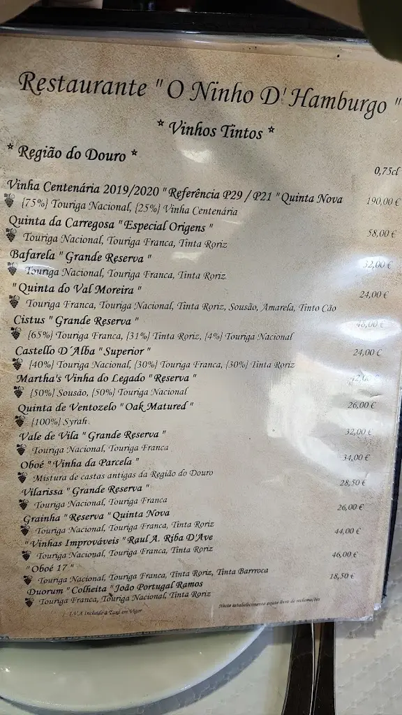 Menu_Restaurante Ninho D' Hamburgo_Calhandriz_immagine_1