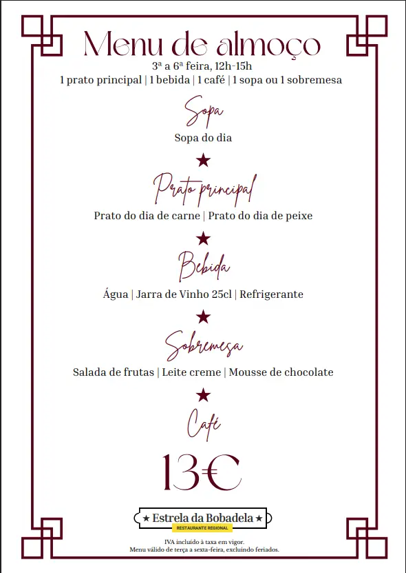 Menu_Estrela da Bobadela_Bobadela_imagen_1