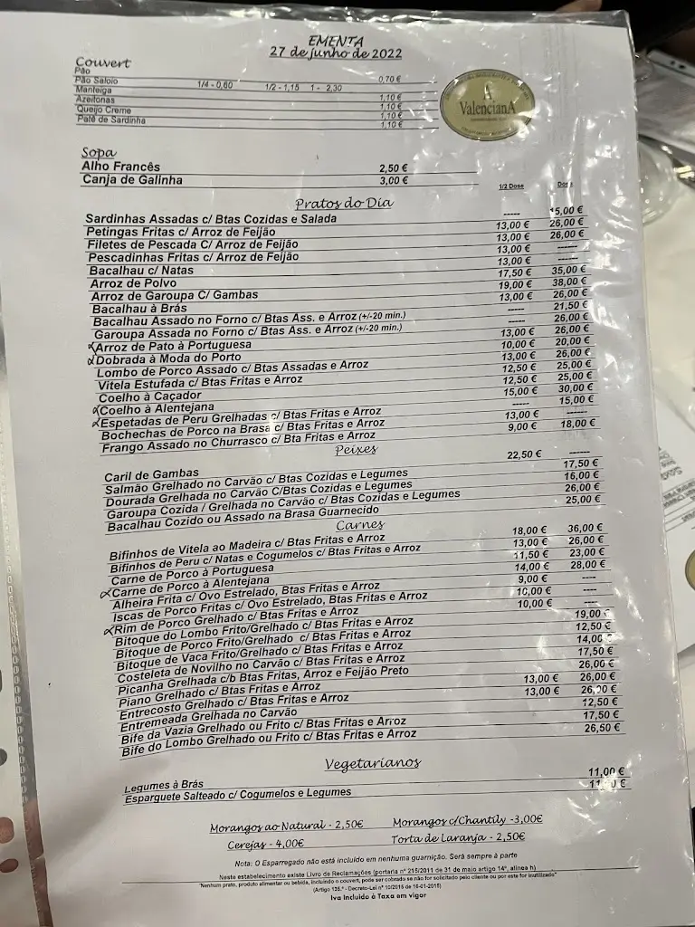 Menu_A Valenciana restaurant_Campolide_immagine_4