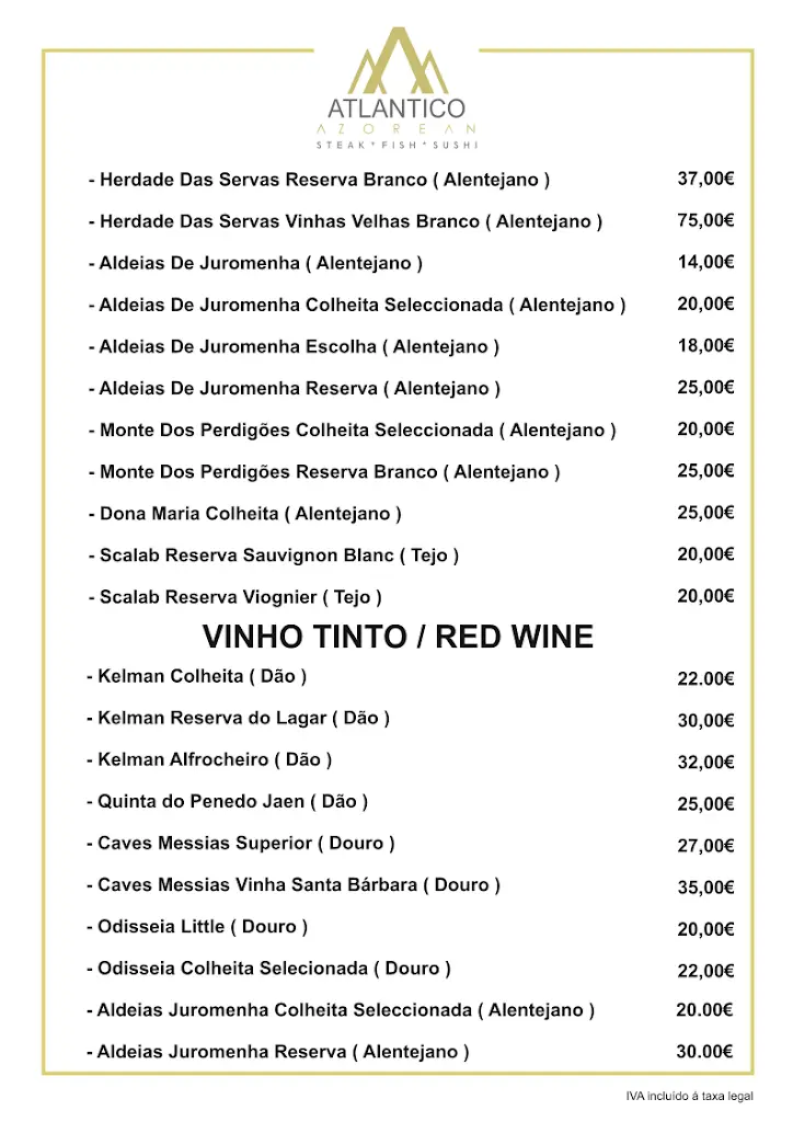 Menu_Atlântico Azorean Restaurant_Vila Franca do Campo_immagine_1