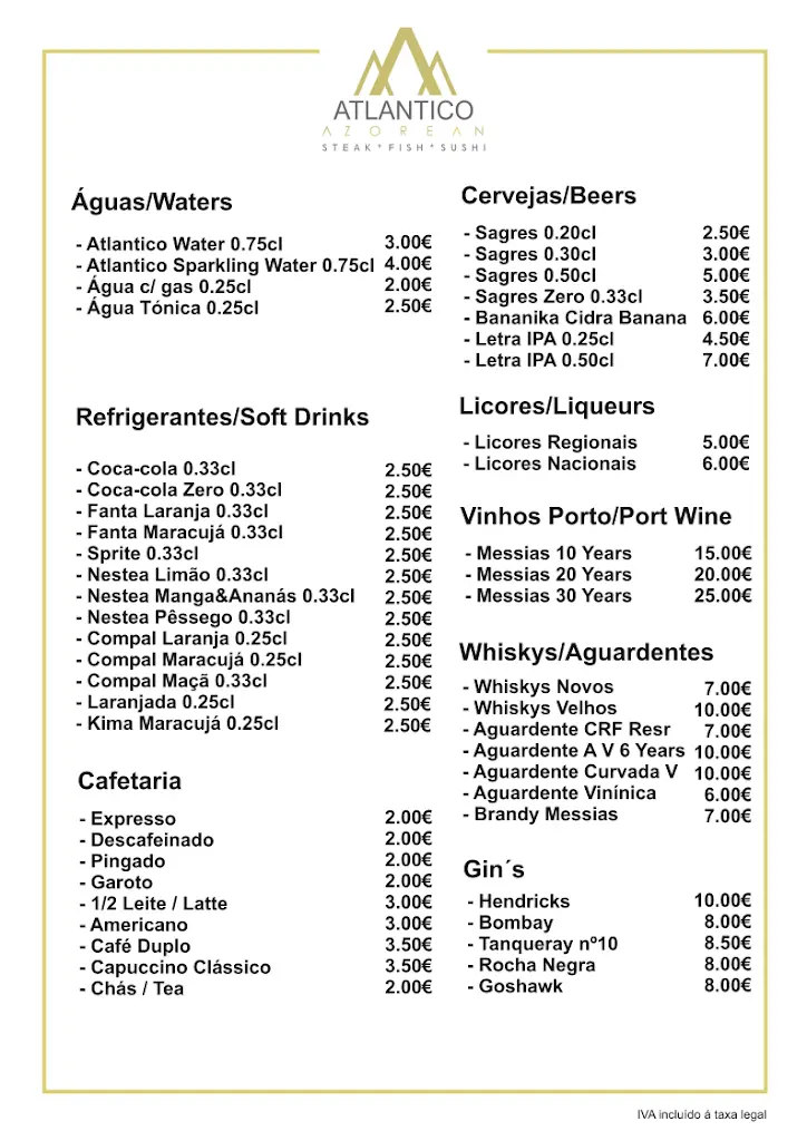 Menu_Atlântico Azorean Restaurant_Vila Franca do Campo_immagine_2