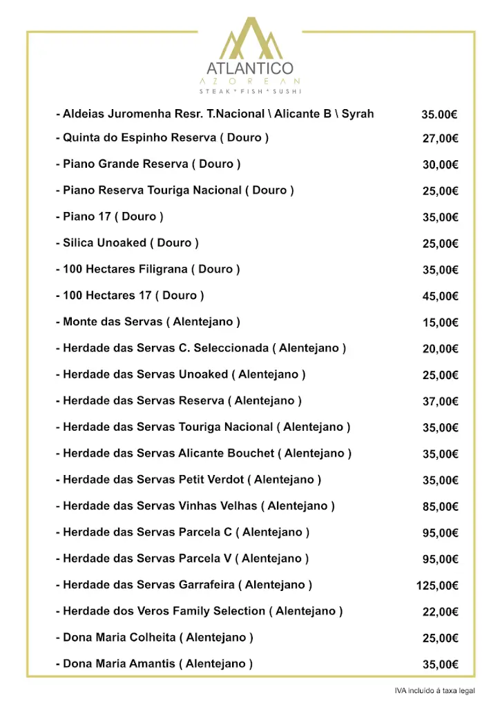 Menu_Atlântico Azorean Restaurant_Vila Franca do Campo_immagine_3
