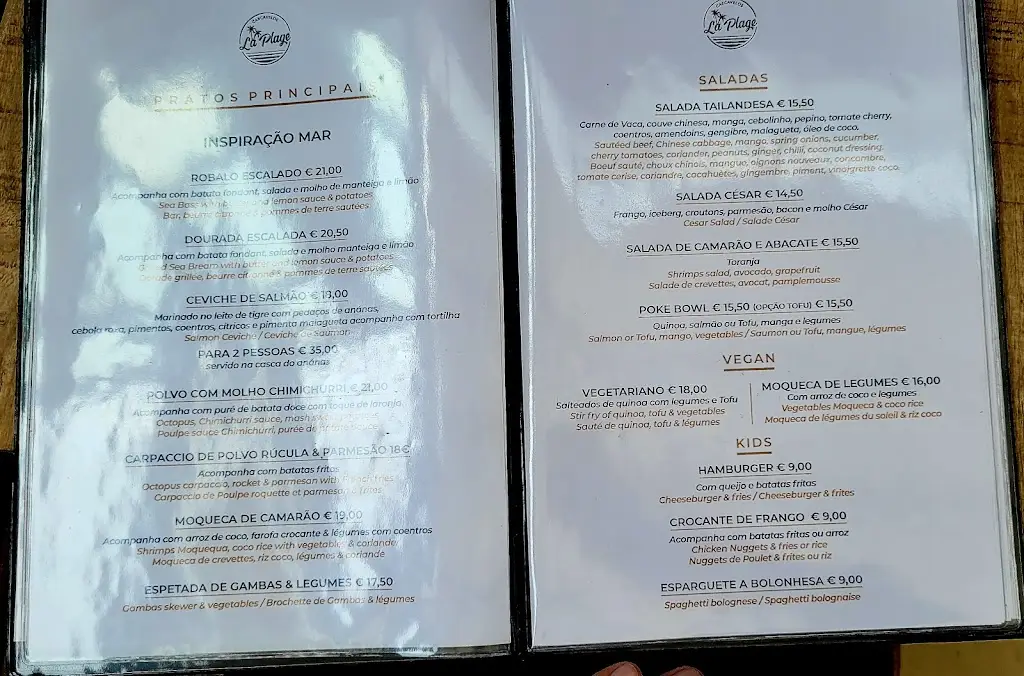 Menu_La Plage_Carcavelos_immagine_3