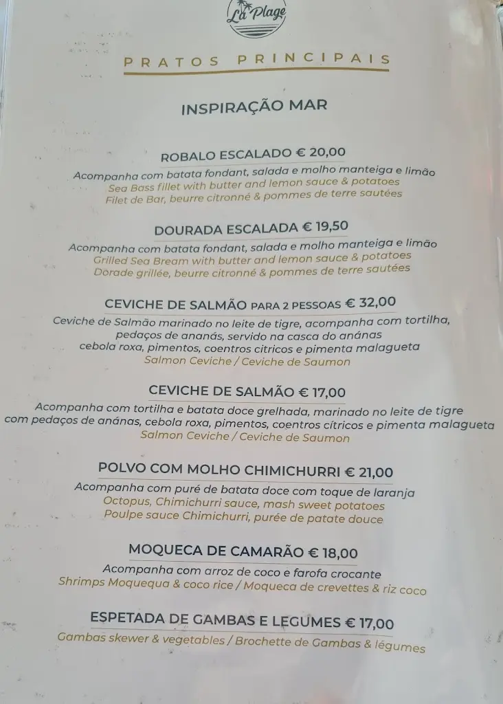 Menu_La Plage_Carcavelos_immagine_4