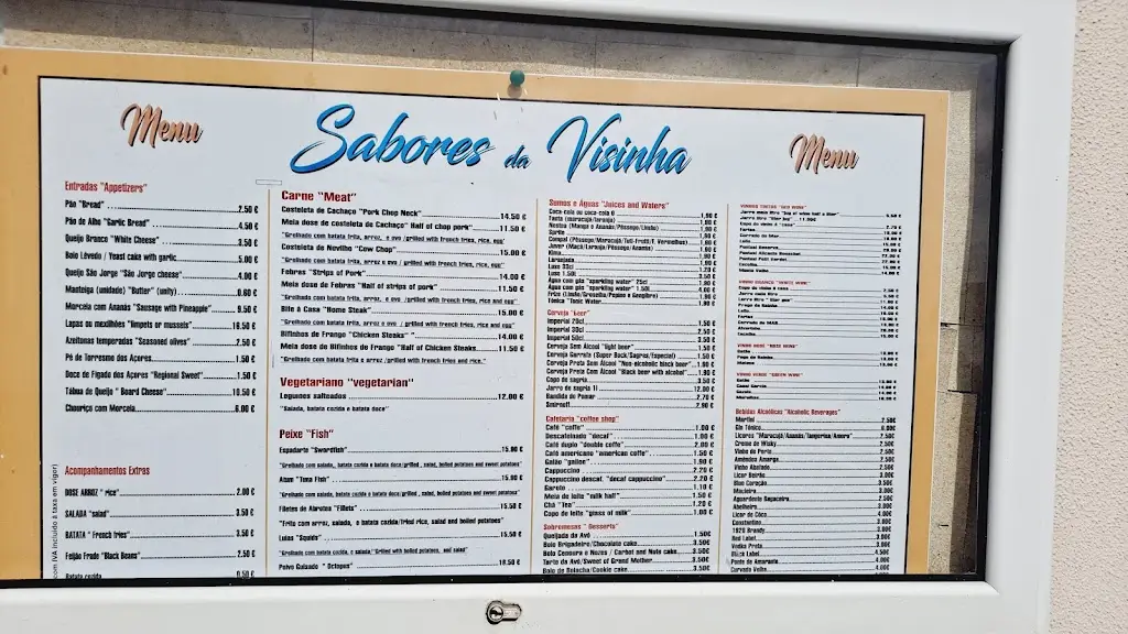 Menu_Sabores da Vizinha_Vila Franca do Campo_immagine_1