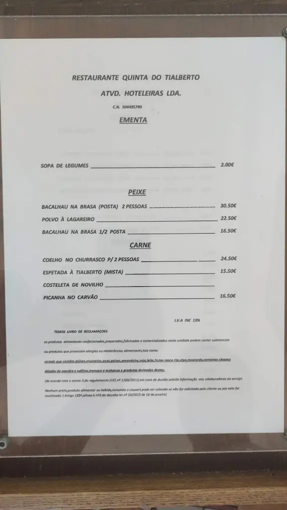 Menu_Quinta do Tialberto_Bucelas_immagine_2