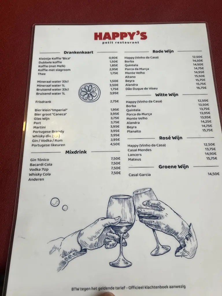 Menu_Happy's Restaurant_Carvoeira_immagine_1