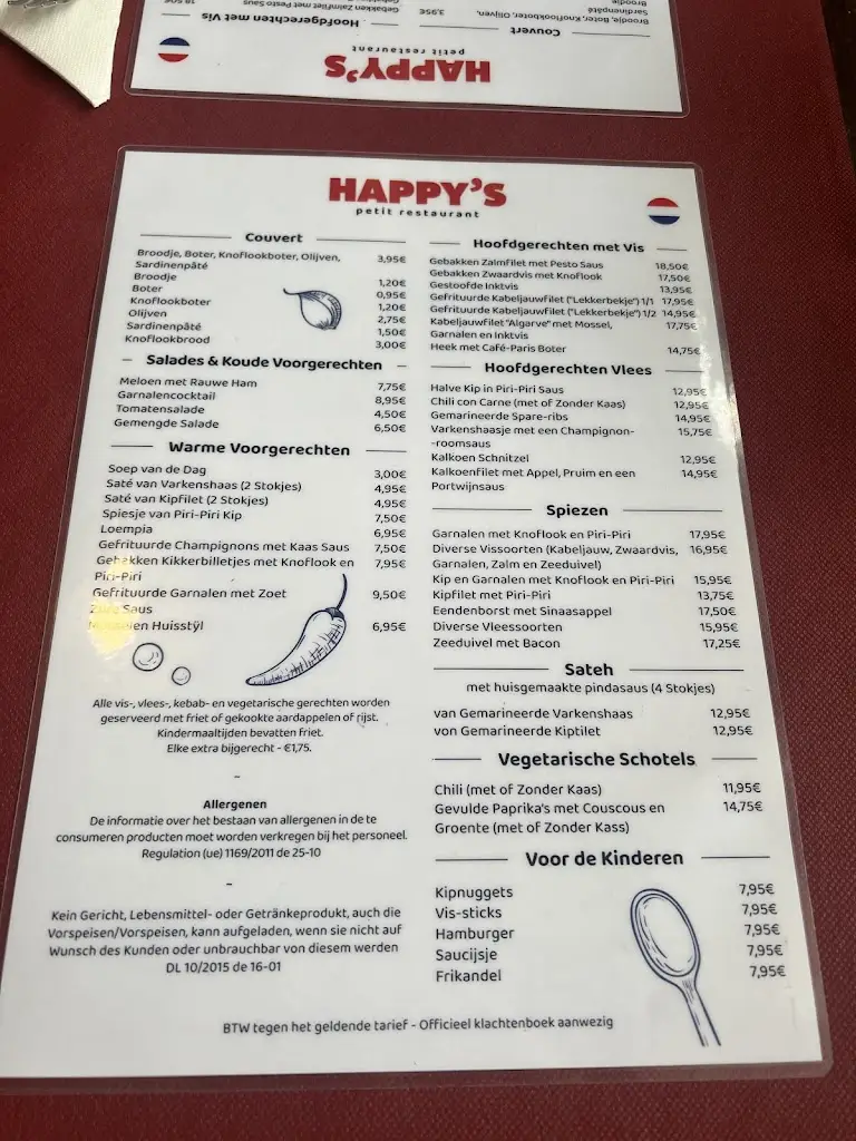 Menu_Happy's Restaurant_Carvoeira_immagine_2