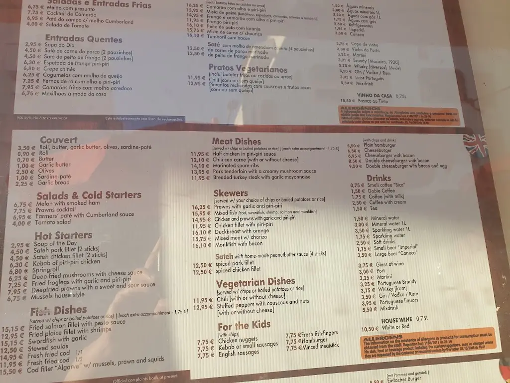 Menu_Happy's Restaurant_Carvoeira_immagine_4