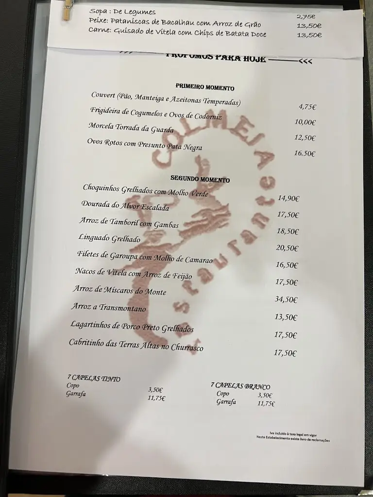 Menu_Restaurante Colmeia_Casal de Cinza_immagine_1