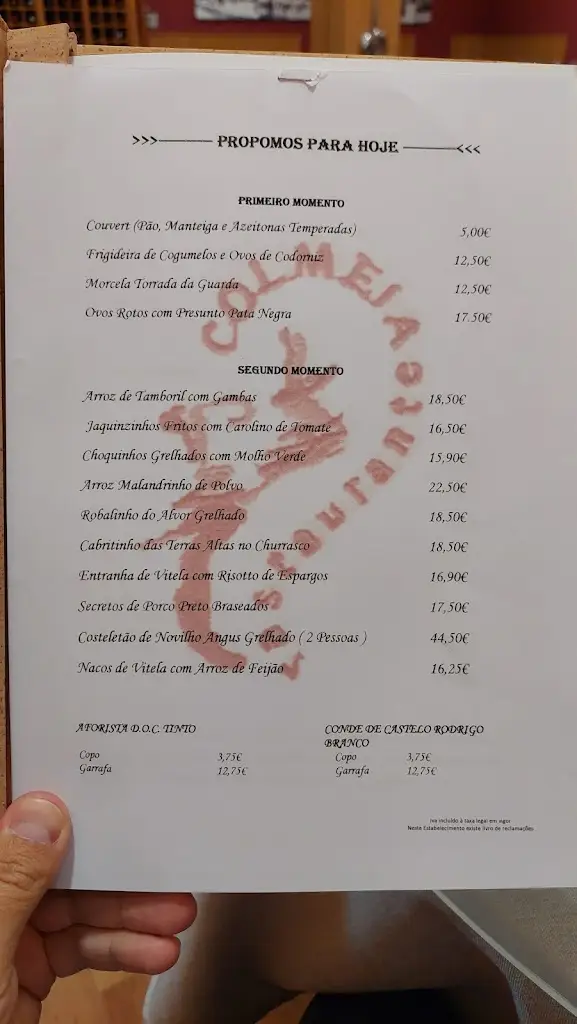 Menu_Restaurante Colmeia_Casal de Cinza_immagine_2