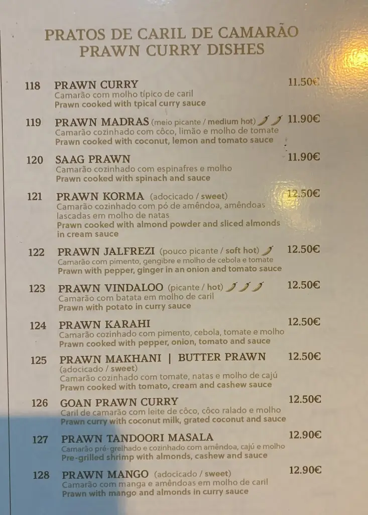 Menu_Indian Grace_Carnaxide_immagine_3