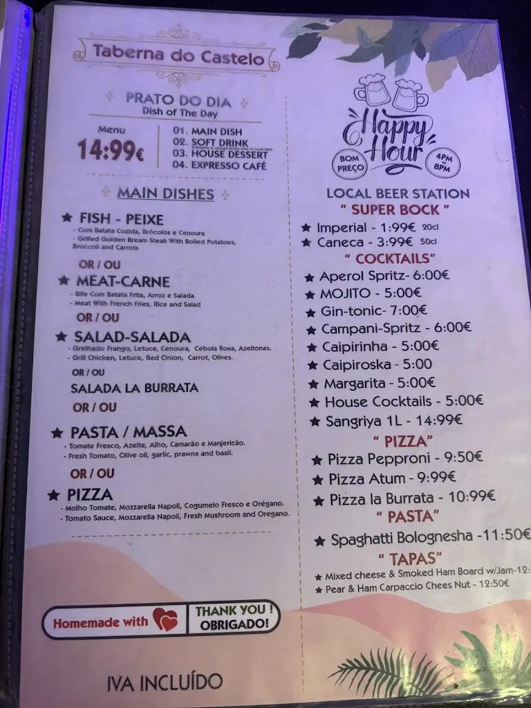 Menu_Taberna Do Castelo_Castelo (Lisbon)_immagine_3