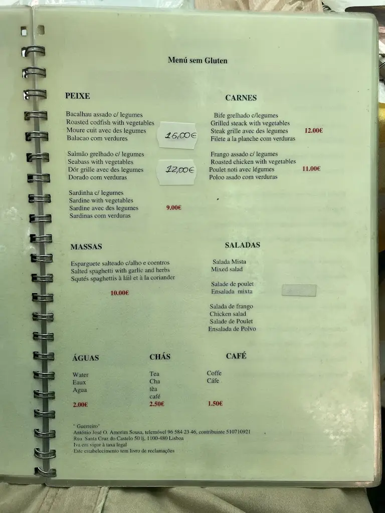 Menu_O Guerreiro_Castelo (Lisbon)_image_3