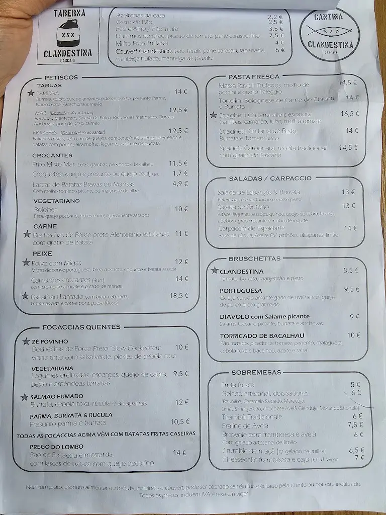 Menu_Taberna Clandestina Cascais_Cascais_image_1