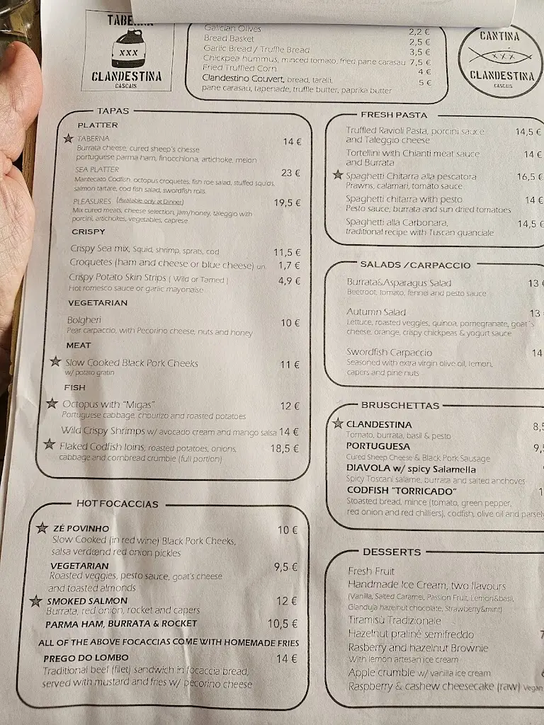 Menu_Taberna Clandestina Cascais_Cascais_image_3