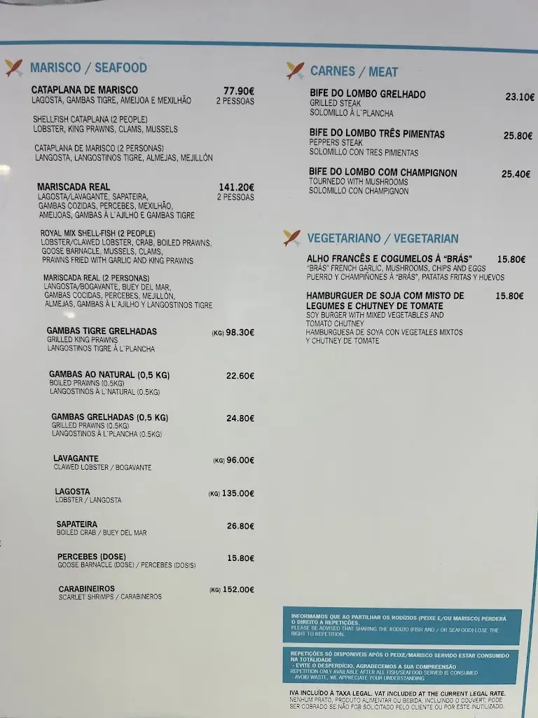 Menu_Baía do Peixe - Cascais_Cascais_immagine_1