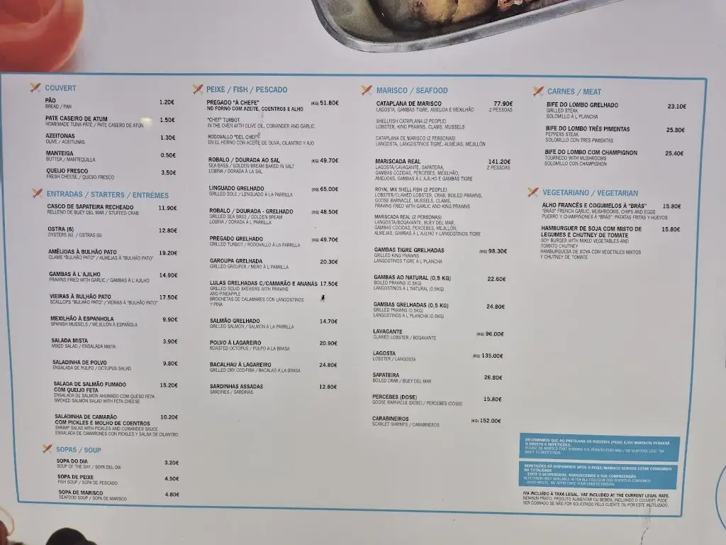 Menu_Baía do Peixe - Cascais_Cascais_immagine_2