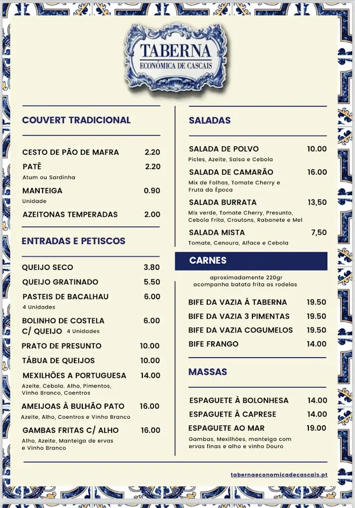 Menu_Taberna Económica de Cascais_Cascais_image_2