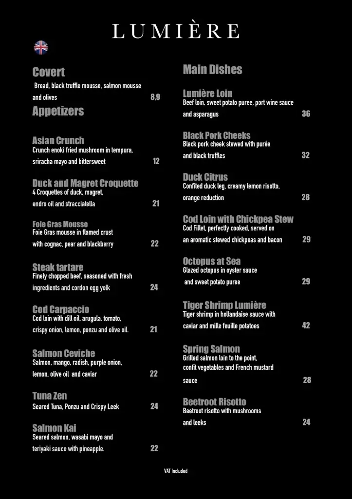 Menu_Lumière - Restaurante Bar_Cascais_immagine_2