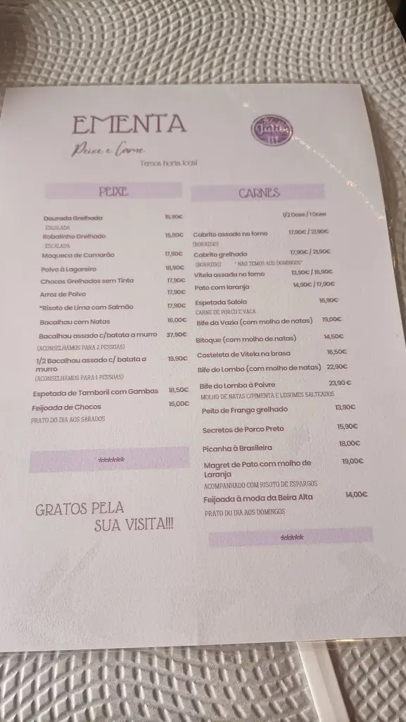 Menu_Julio's Toca_Colares_immagine_3