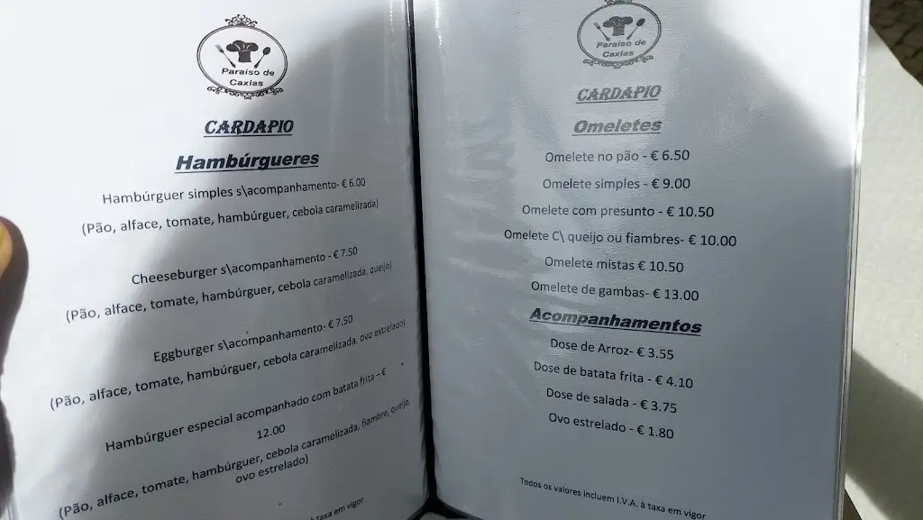 Menu_Churrasqueira Restaurante Paraíso de - Caxias_Caxias_imagen_2