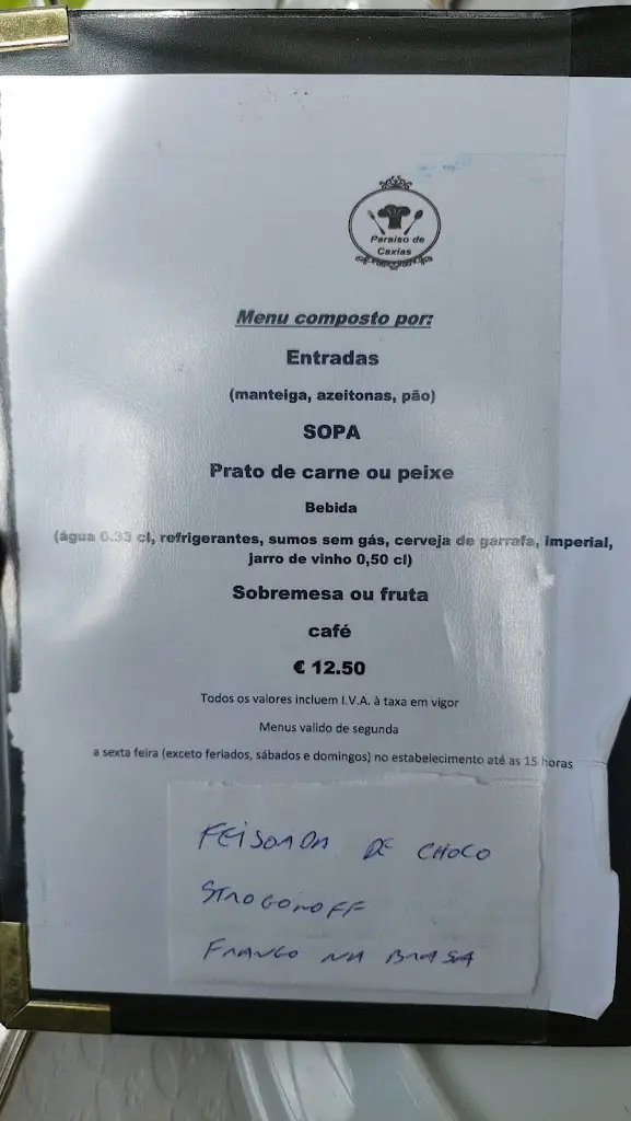 Menu_Churrasqueira Restaurante Paraíso de - Caxias_Caxias_imagen_4