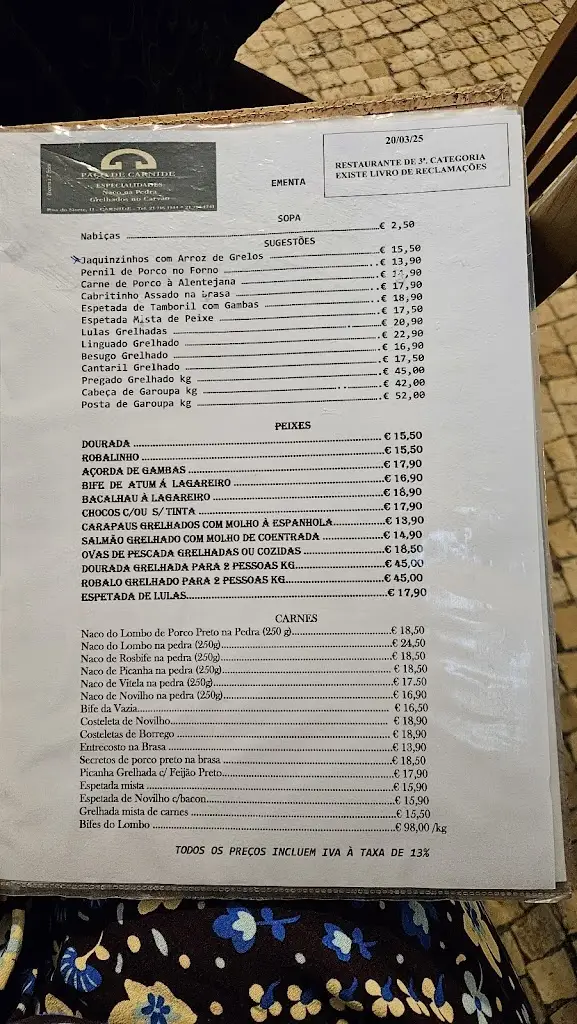 Menu_Paço de Carnide_Carnide_imagen_1