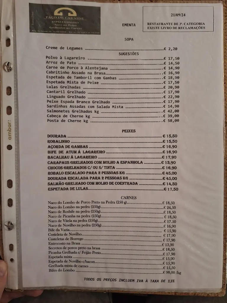 Menu_Paço de Carnide_Carnide_imagen_3